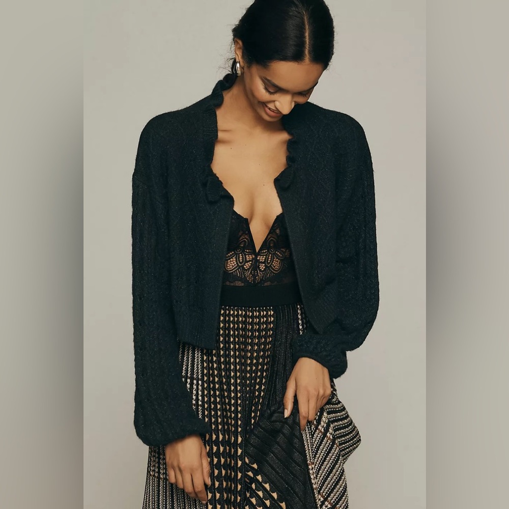 Anthropologie Cropped Sweater Kimono